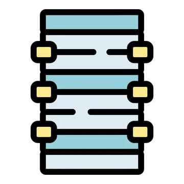 Data storage representing server performance and database management Illustrazione stock