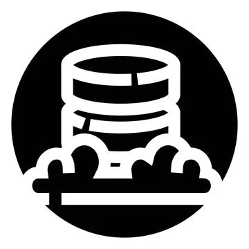 Data storage server cloud computing technology icon Stock Illustration