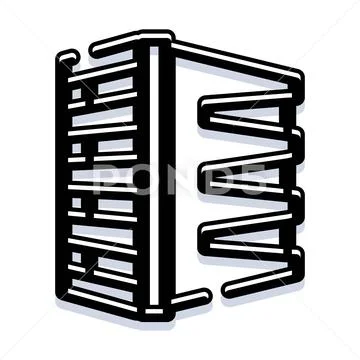 Data storage server hardware technology computing icon イラスト素材