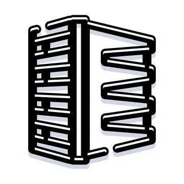 Data storage server hardware technology computing icon Stock Illustration
