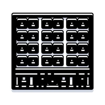 Data storage server rack system managing information Stock Illustration