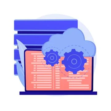 Data storage settings vector concept metaphor Stock Illustration