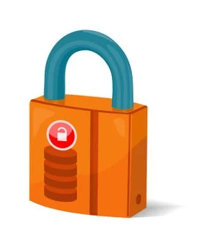 Data Storage Sign Symbol Icon. Lock Isolated. Padlock Stock Illustration