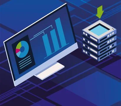 Data storage tech Illustrazione stock