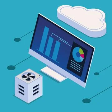 Data storage tech Illustrazione stock