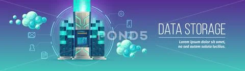 Data storage technology vector illustration Illustration