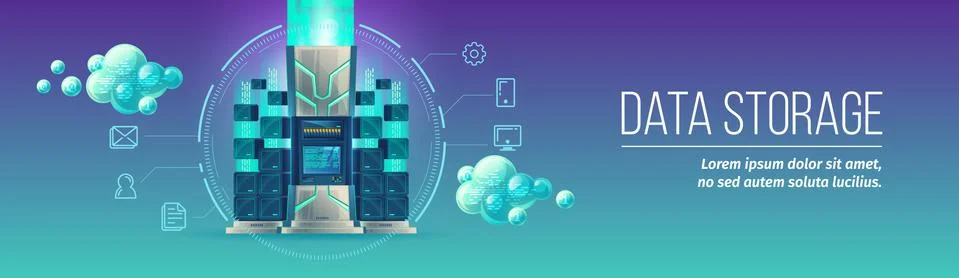 Data storage technology vector illustration Stock-Illustration