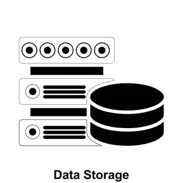 Data storage vector icon design. Stock Illustration