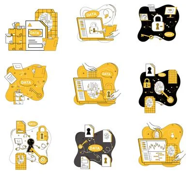Data storage. A well-maintained data storage system is lifeline efficient イラスト素材