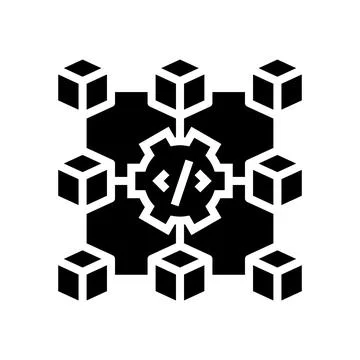 Data store equipment glyph icon vector illustration Stock Illustration