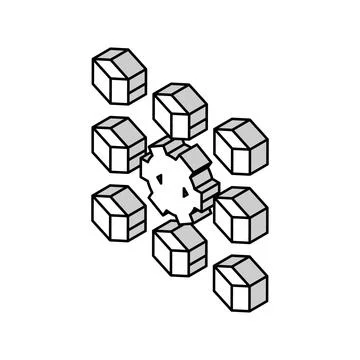 Data store equipment isometric icon vector illustration 스톡 일러스트