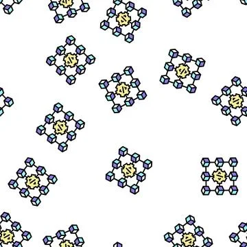 Data store equipment vector seamless pattern Illustrazione stock