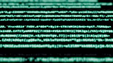 Data Stream 1035: Futuristic Screen Display of Streaming Data and Digital Light Stock Footage 122379860