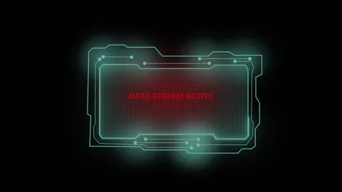 Data stream active interface with red glow. Data stream active for high spe.. Stock Footage 337815678