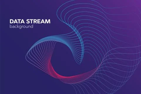 Data stream background. Datacenter grid and bigdata background vector Stock Illustration