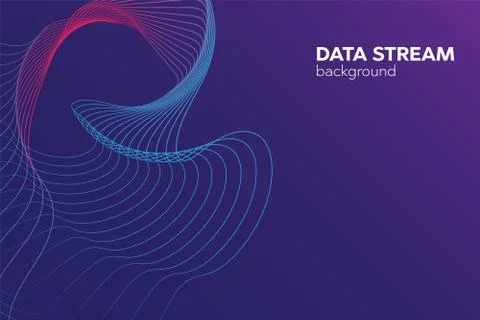 Data stream background. Datacenter grid and bigdata background vector Stock Illustration