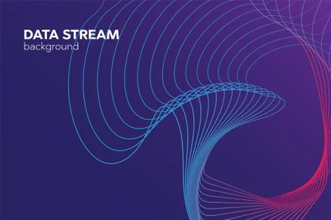 Data stream background. Datacenter grid and bigdata background vector Stockillustratie