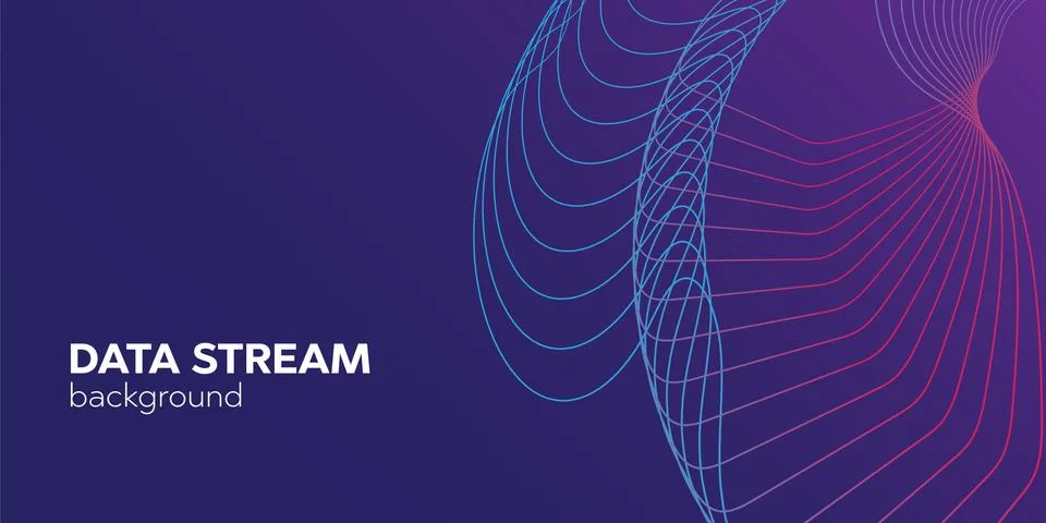 Data stream background. Datacenter grid and bigdata background vector Stock Illustration