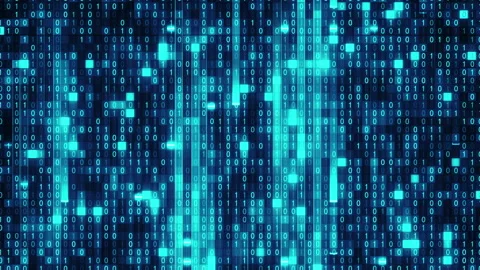 Data stream. Big data fall.Binary code drop 스톡 동영상 131691828