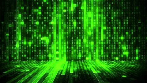 Data stream. Big data fall.Binary code drop 02 Stock Footage 131691925