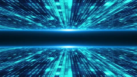 Data stream. Big data.Binary code Stock Footage 131596003