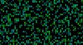Data Stream Binary Glowing in Green Blue Loop HD Footage