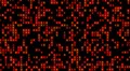 Data Stream Binary Glowing In Orange Red Loop HD Footage