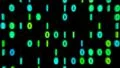 Data Stream Binary Glowing Zoom In Blue Green HD Footage