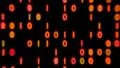 Data Stream Binary Glowing Zoom In Orange Red HD Footage