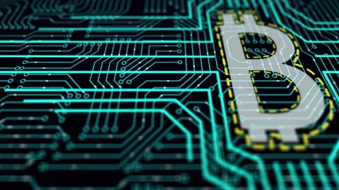 Data Stream, Blockchain Network Stock Footage 95836678