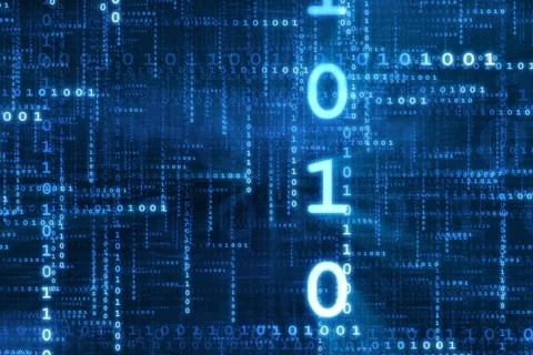 Data Stream Blue Stock Footage 797130