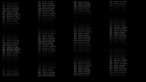 Data stream code scrolling digital interface background 4K video Stock Footage 347134617