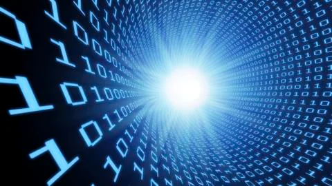 Data stream; conceptual artwork Illustrazione stock