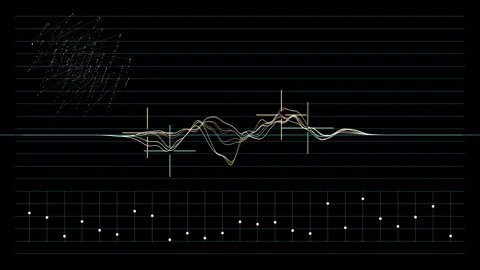 The data stream. Data analysis. Futuristic screen. Black background. Stock Footage 274778277