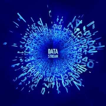 Data stream vector Illustrazione stock