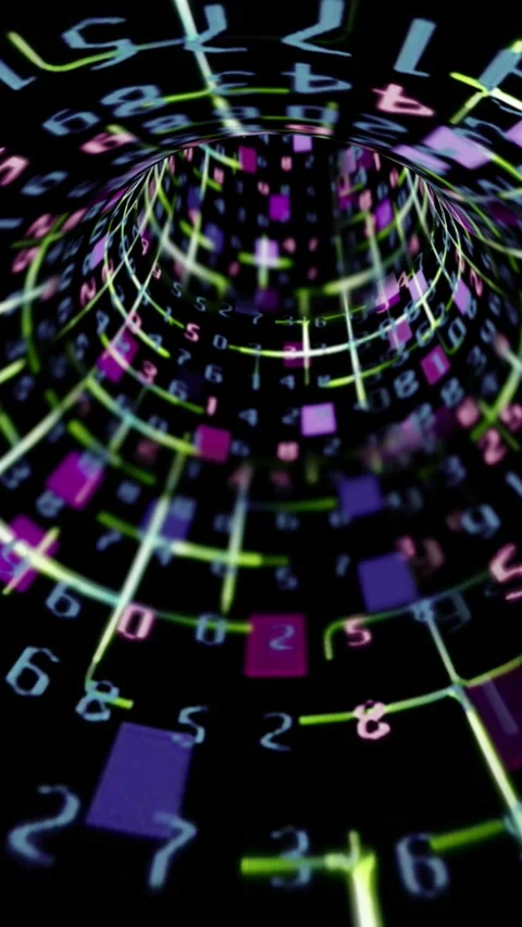 Data Stream Vortex Animation Loop Stock Footage 303598996