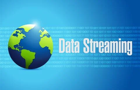 Data streaming binary background sign concept 스톡 일러스트