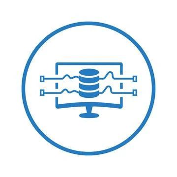 Data streaming icon. Illustrazione stock
