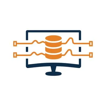 Data streaming icon. Stock Illustration