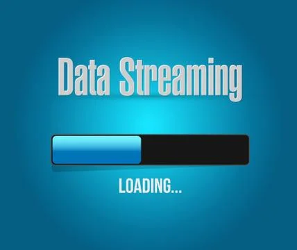 Data streaming loading bar sign concept Stock Illustration