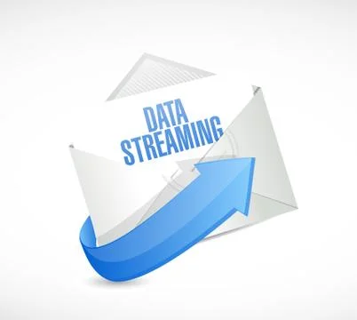 Data streaming mail sign concept Stock Illustration
