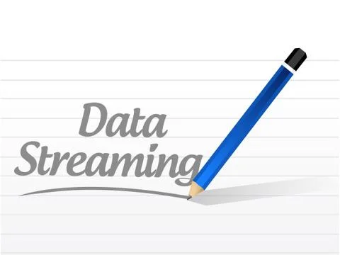 Data streaming message sign concept Stock Illustration