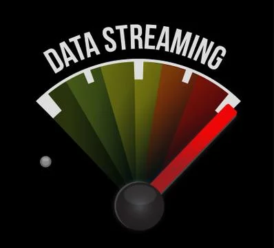 Data streaming meter sign concept Illustrazione stock