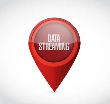 Data streaming pointer sign concept Illustrazione stock