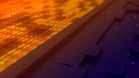 Data Streaming Technology - 3D Render Background Illustrazione stock