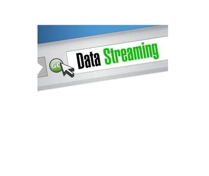 Data streaming website sign concept Stock Illustration