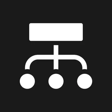 Data structuration process pixel dark mode glyph ui icon Stockillustratie