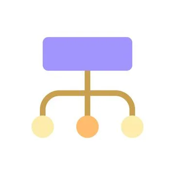 Data structuration process pixel perfect flat gradient color ui icon Stock Illustration