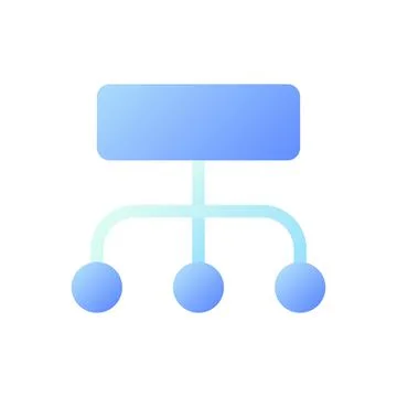 Data structuration process pixel perfect flat gradient two-color ui icon Stockillustratie