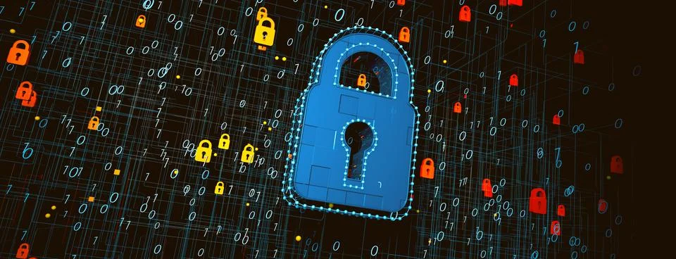 Data structure and information tools for networking business and cyber securi Illustrazione stock